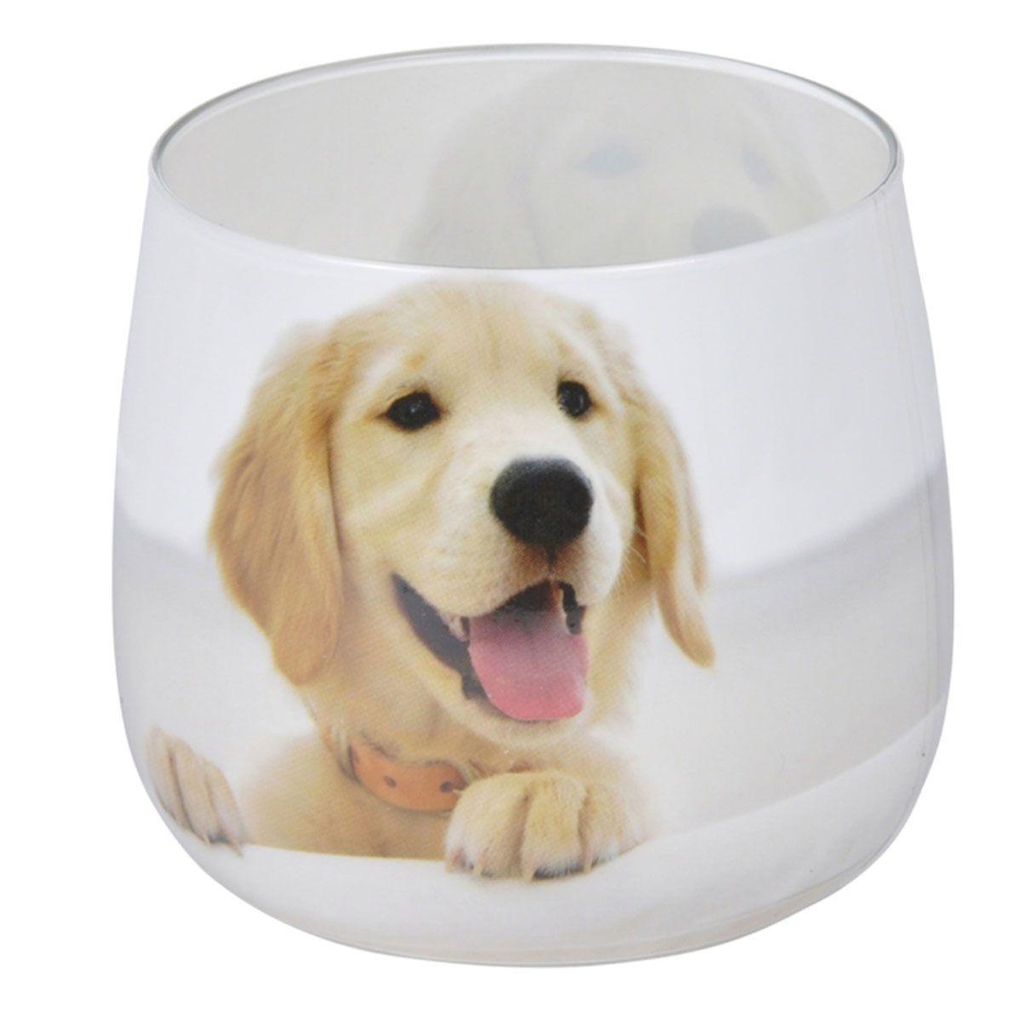 HOMEA Bougie anti-odeurs  chien  8cm blanc