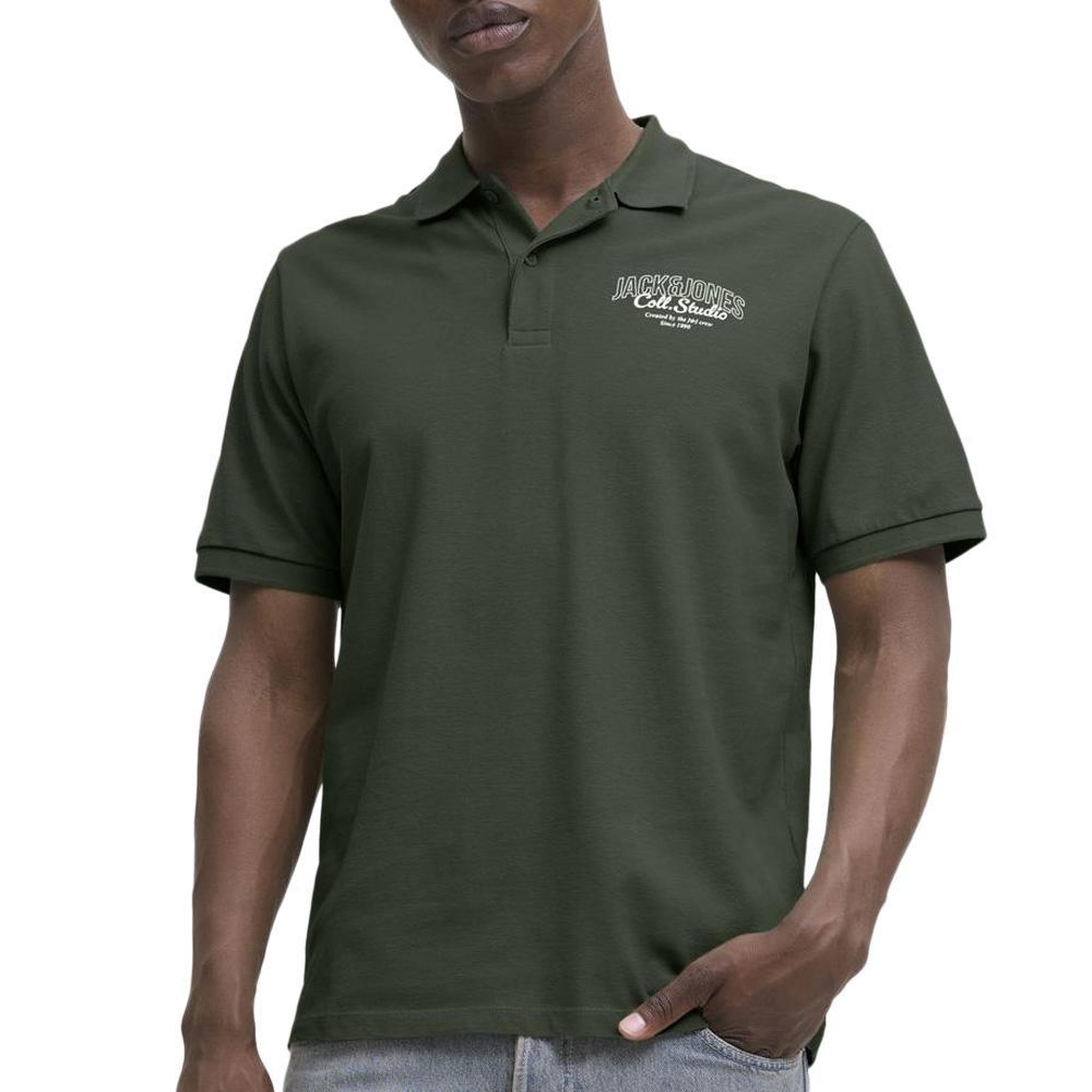 Jack & Jones Polo Kaki Homme Jack & Jones Koto. Coloris disponibles : Vert