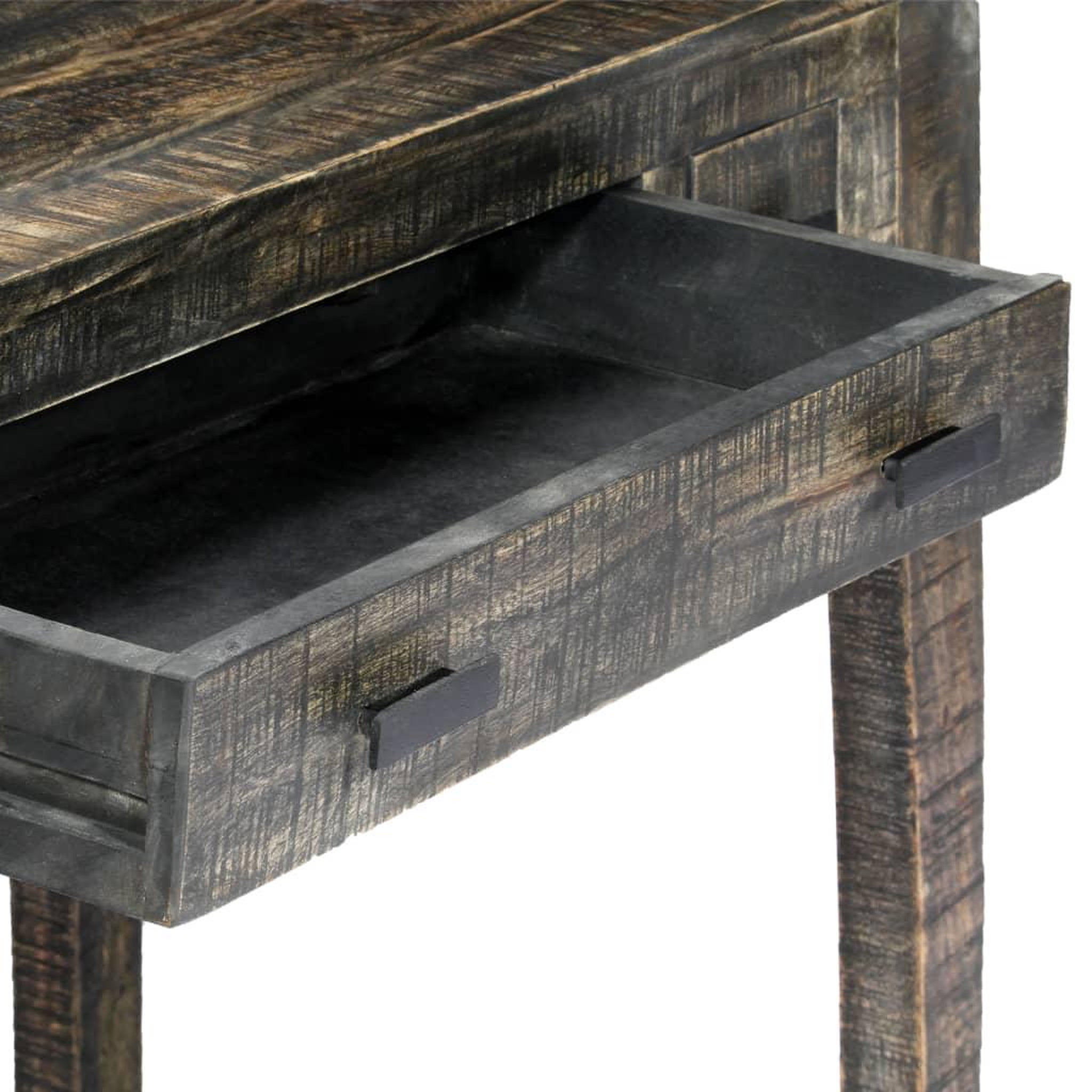 Voir la diapositive 5 : VIDAXL Bureau noir 110 x 50 x 75 cm bois de manguier massif