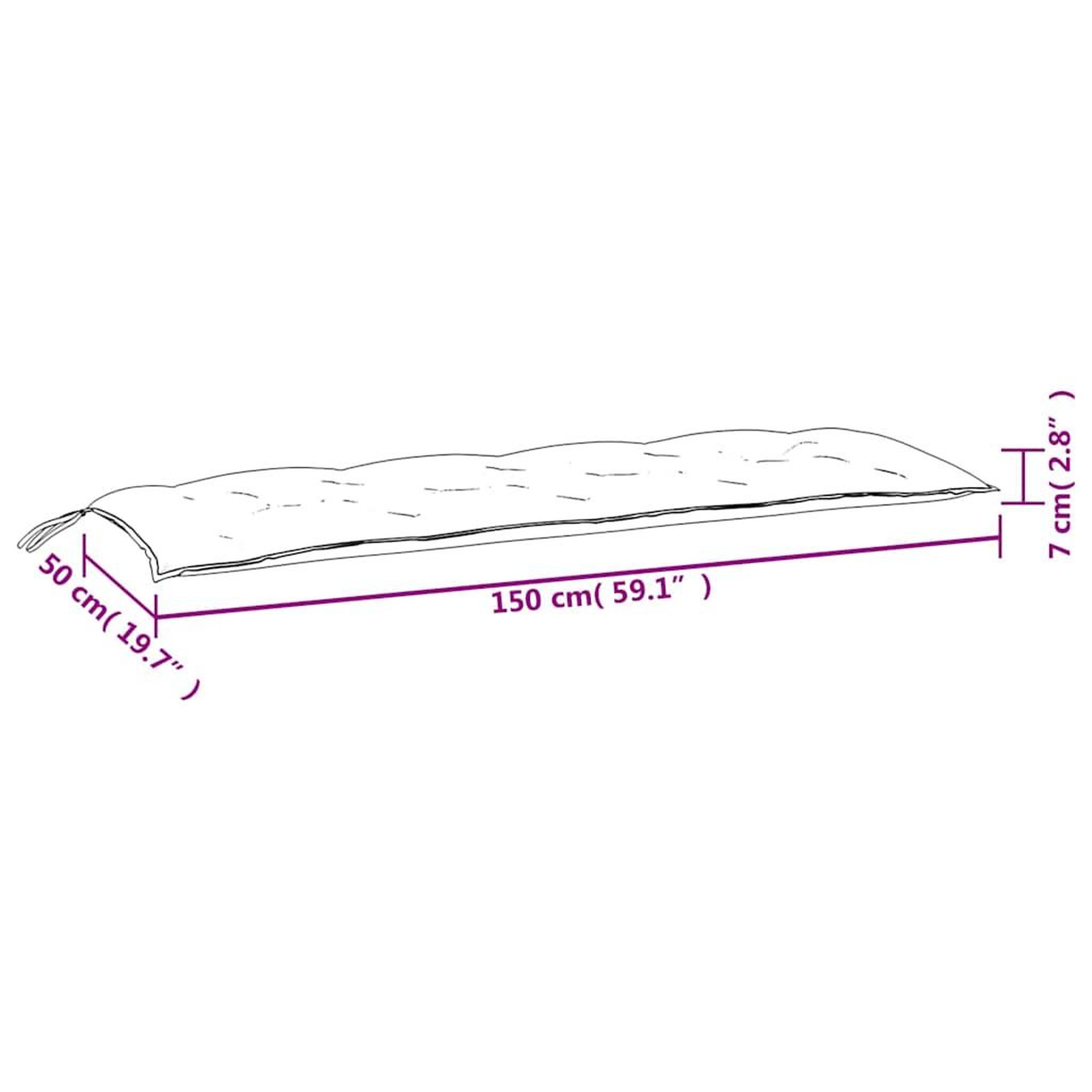 Voir la diapositive 6 : VIDAXL Coussins de banc de jardin lot de 2 motif de feuilles tissu
