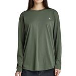 G-Star Raw T shirt Manches longues  Femme Lash Loose D21372. Coloris disponibles : Vert