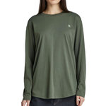 G-Star Raw T shirt Manches longues  Femme Lash Loose D21372. Coloris disponibles : Vert