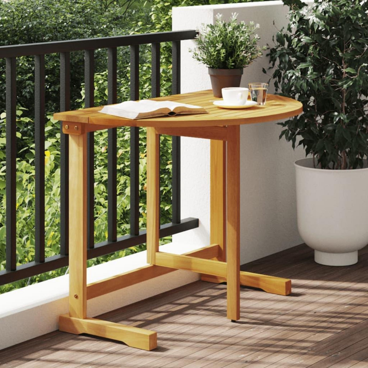 VIDAXL Table pliable de balcon 90x60x72 cm bois d'acacia solide