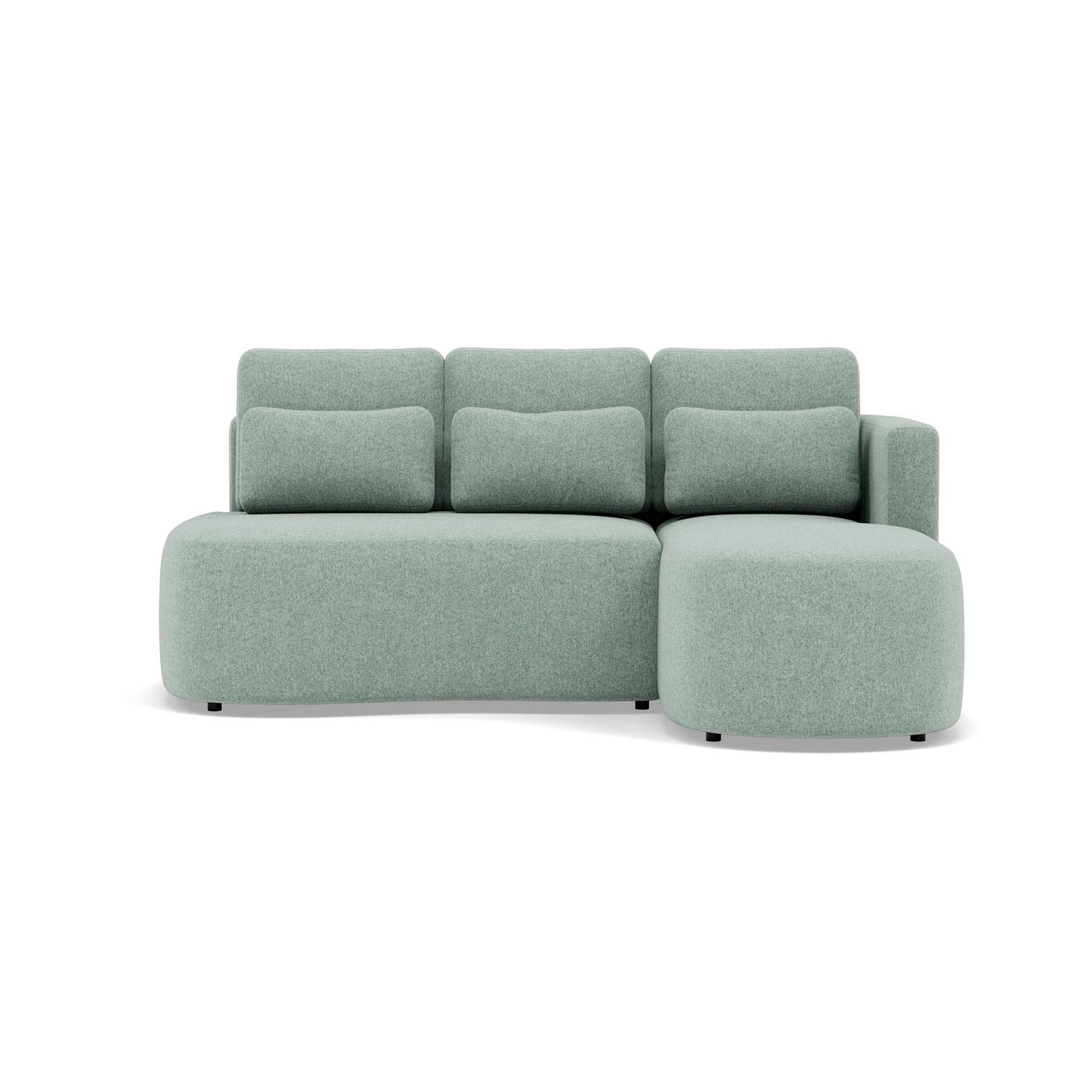 Voir la diapositive 1 : LISA DESIGN Mahina - canapé d'angle droit 4 places convertible avec coffre en tissu texturé