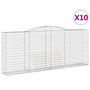 Voir la diapositive 2 : VIDAXL Paniers a gabions arques 10 pcs 400x50x160/180 cm fer galvanise