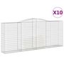 Voir la diapositive 2 : VIDAXL Paniers a gabions arques 10 pcs 400x50x160/180 cm fer galvanise