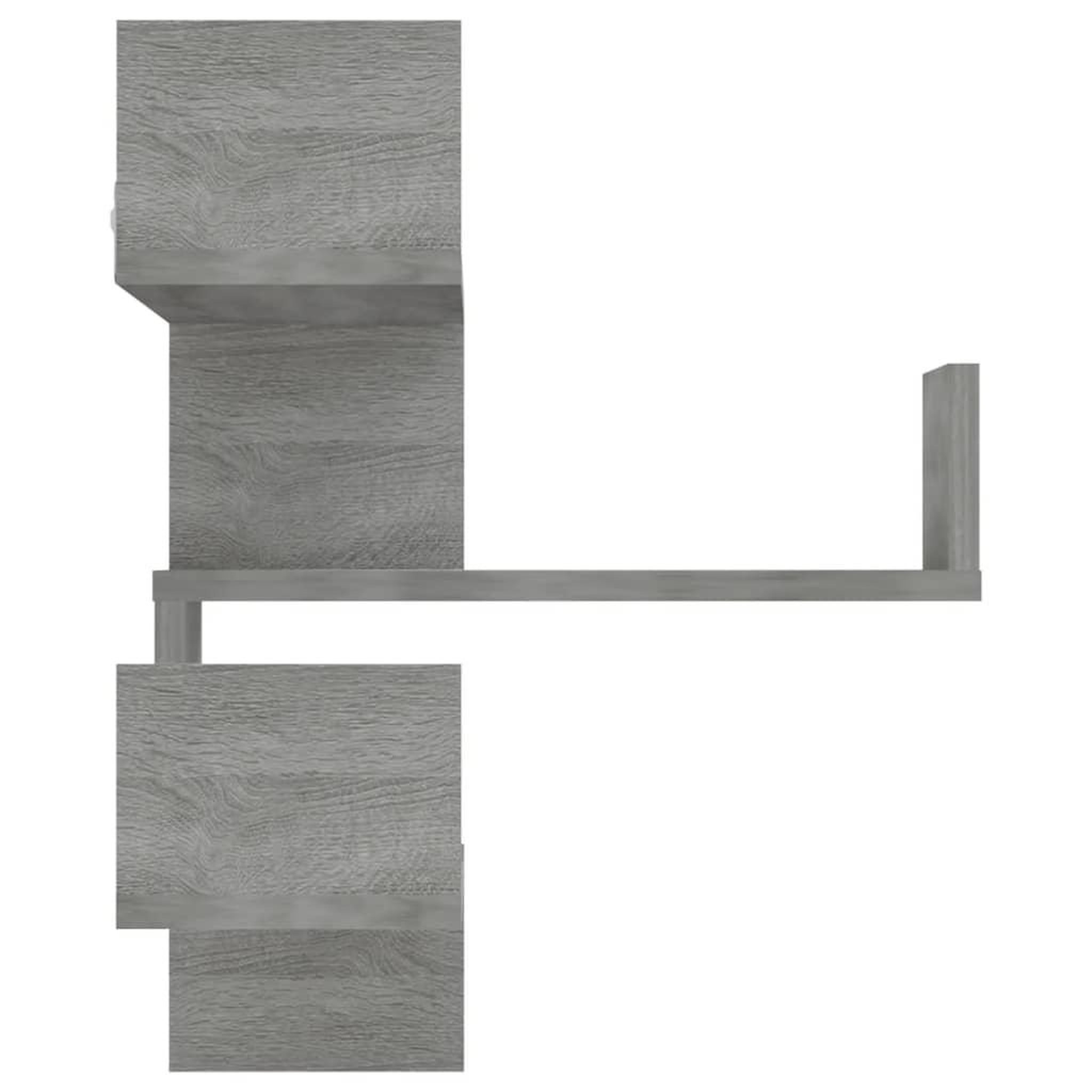 Voir la diapositive 4 : VIDAXL Etageres d'angle murales 2 pcs Sonoma gris 40x40x50 cm Bois