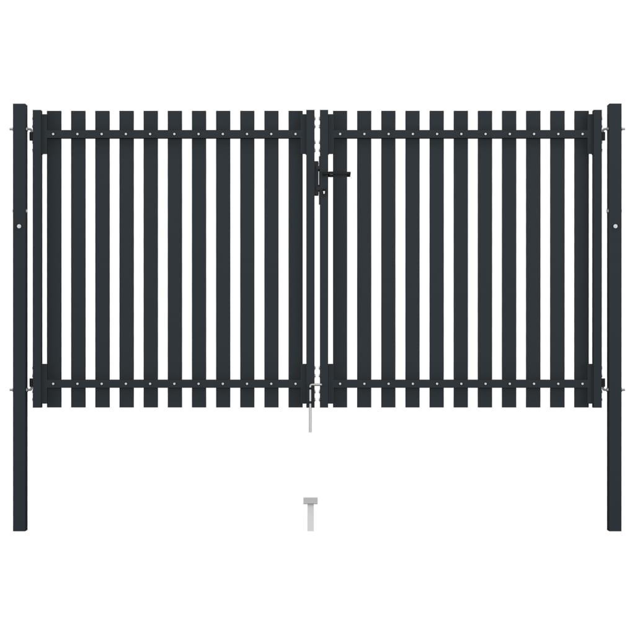 Voir la diapositive 3 : VIDAXL Portail de cloture a double porte Acier 306x200 cm Anthracite