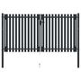 Voir la diapositive 3 : VIDAXL Portail de cloture a double porte Acier 306x200 cm Anthracite