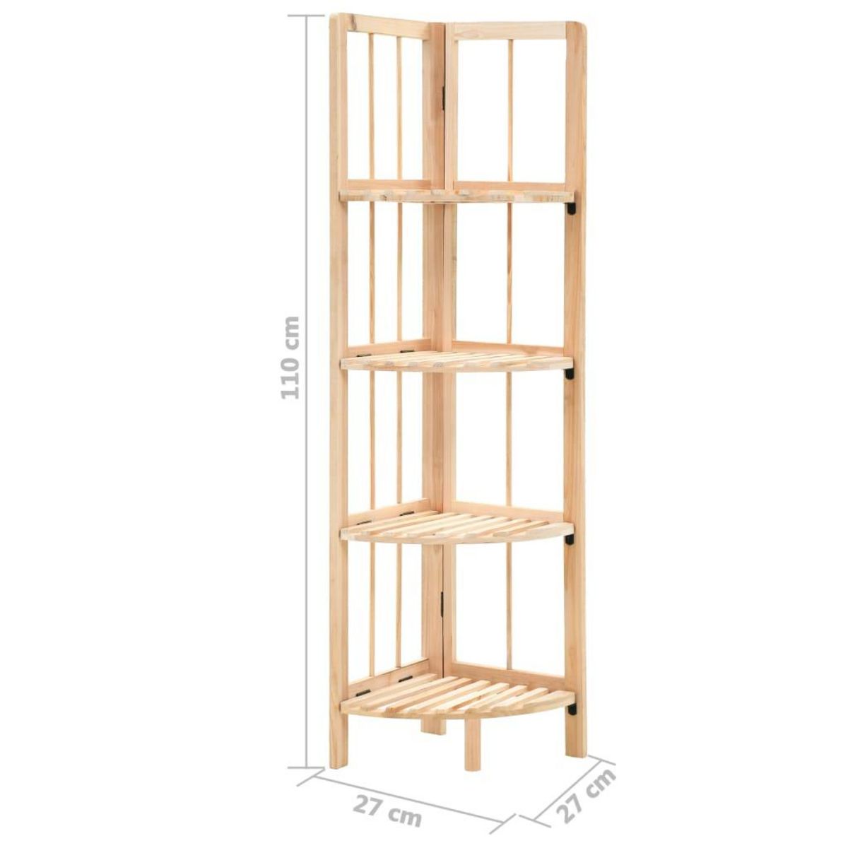 VIDAXL Etagere d'angle bois de cedre 27 x 27 x 110 cm