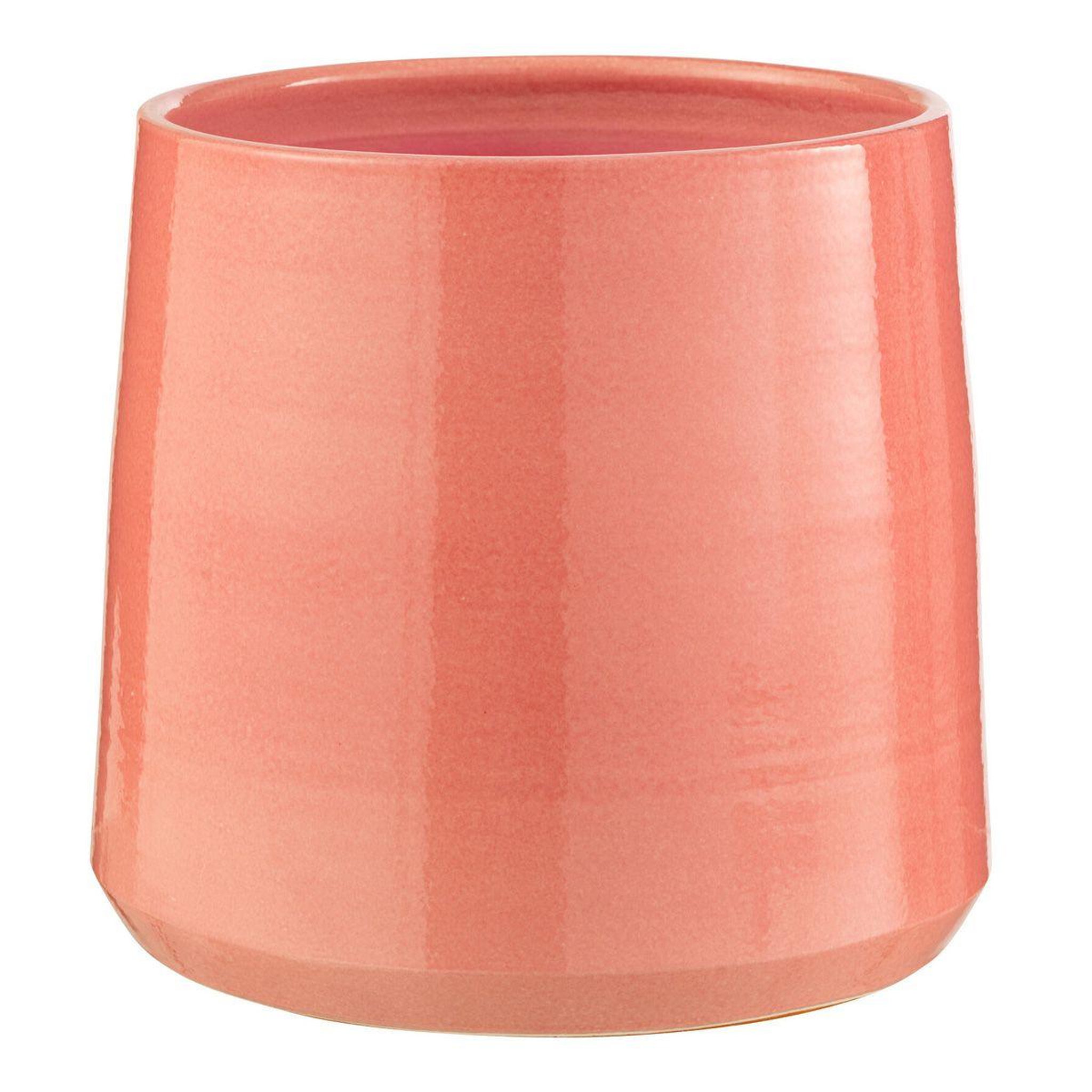 Voir la diapositive 1 : J-LINE Cache-pot en céramique  valentine  28cm rose