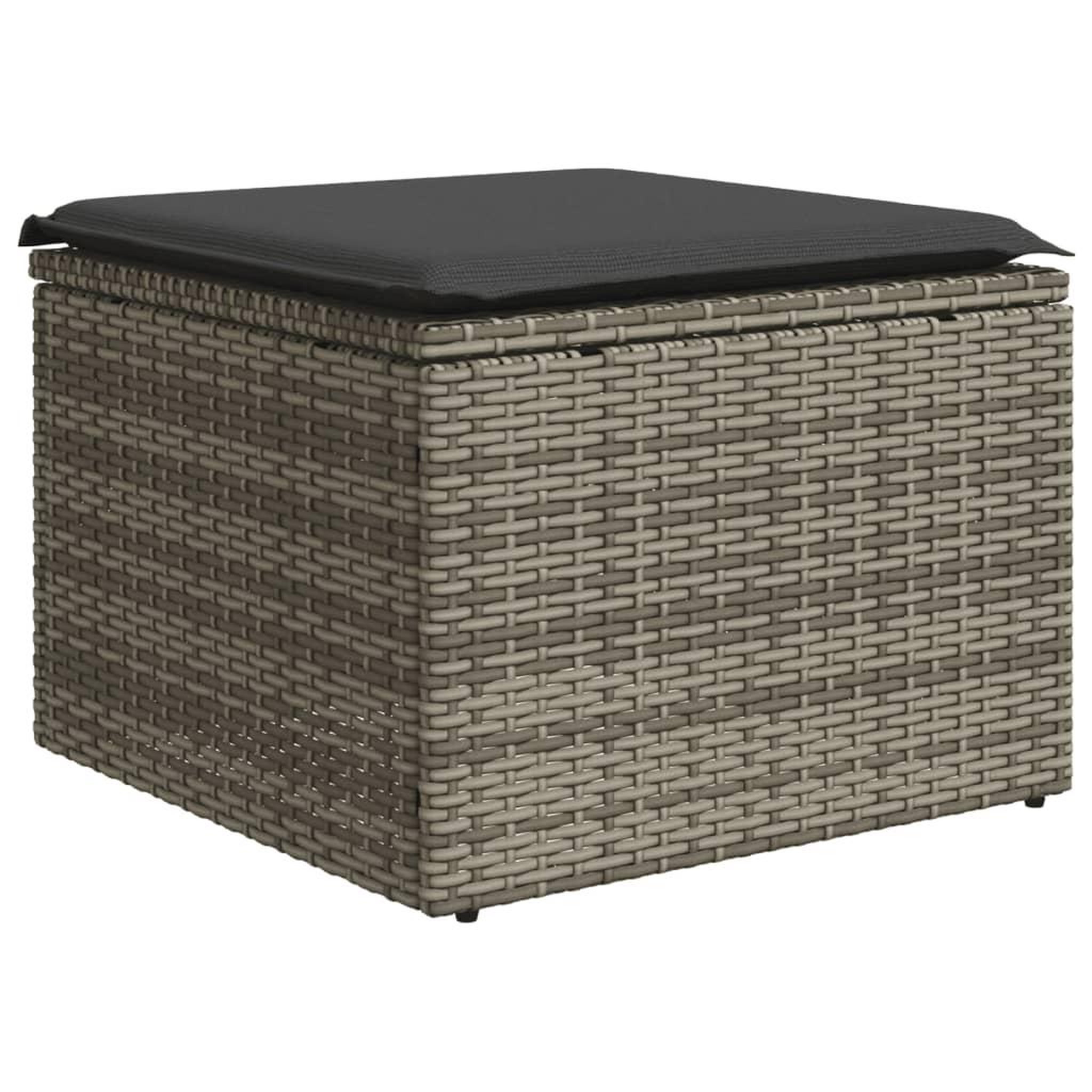 Voir la diapositive 4 : VIDAXL Salon de jardin 6 pcs avec coussins gris resine tressee
