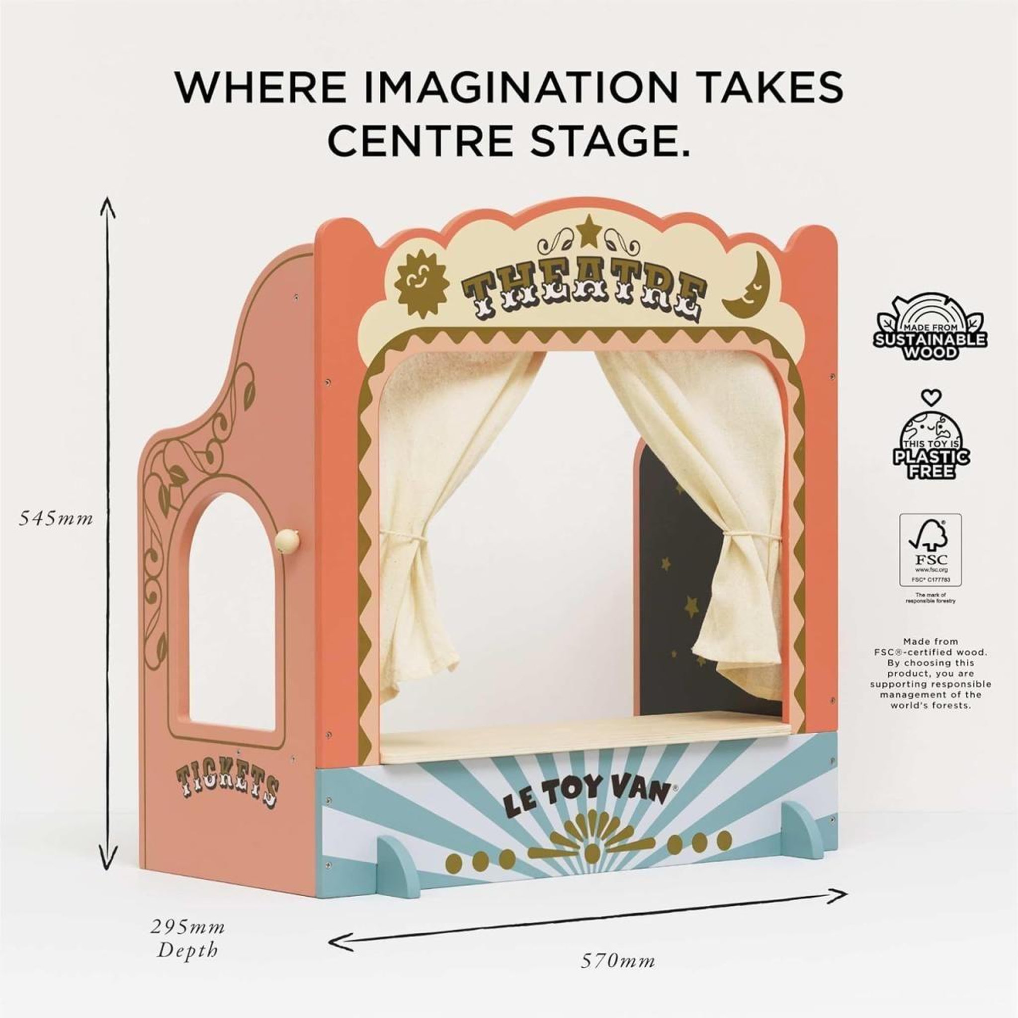 Voir la diapositive 2 : Le Toy Van Theatre Marionnettes pour enfants
