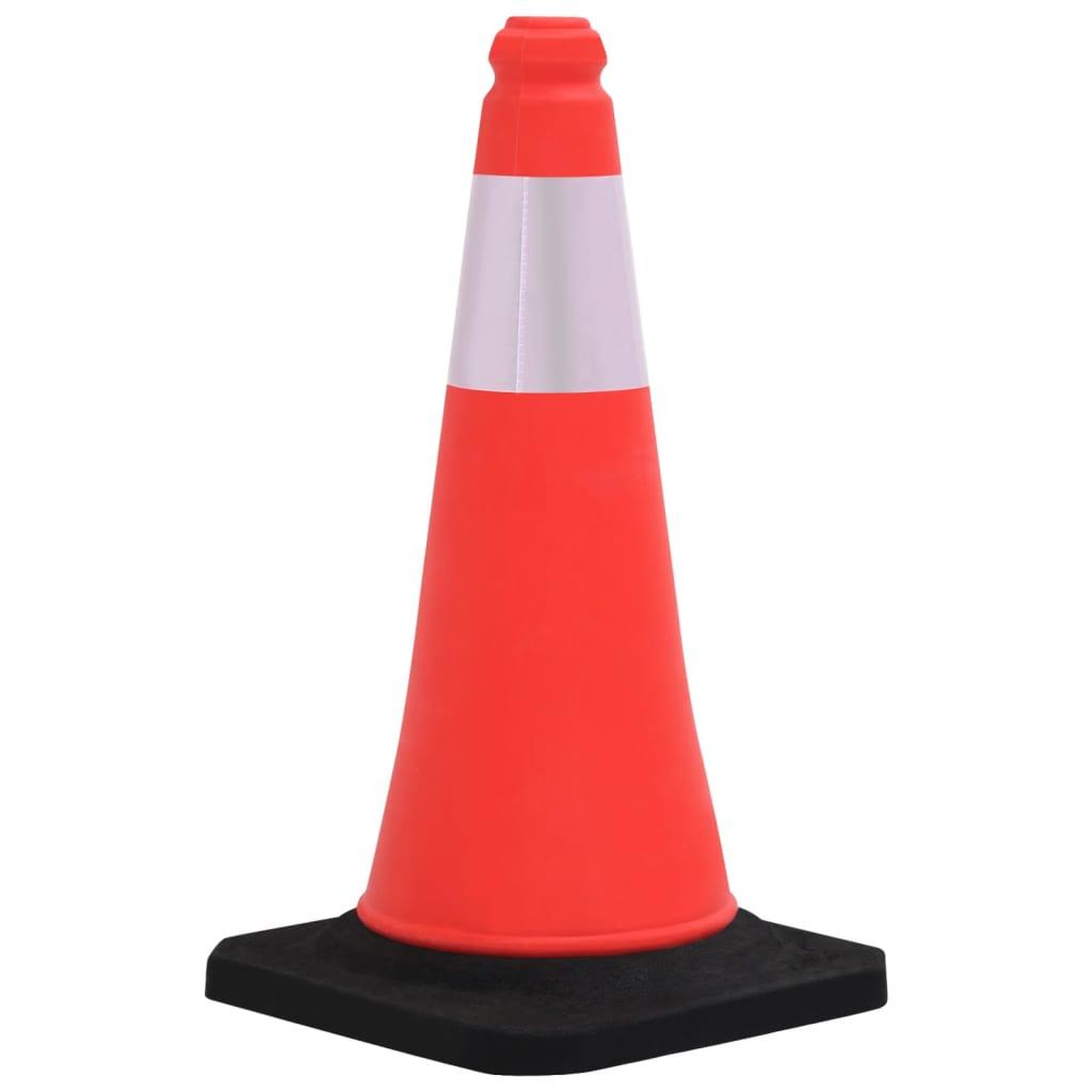 Voir la diapositive 2 : VIDAXL Cones de signalisation reflechissants a base lourde 4 pcs 50 cm