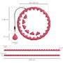 Voir la diapositive 3 : HOMCOM Hula Hoop fitness réglable dia. 45-106 cm - picots massage intégrés, segments amovibles - mauve