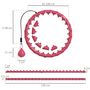 Voir la diapositive 3 : HOMCOM Hula Hoop fitness réglable dia. 45-106 cm - picots massage intégrés, segments amovibles - mauve