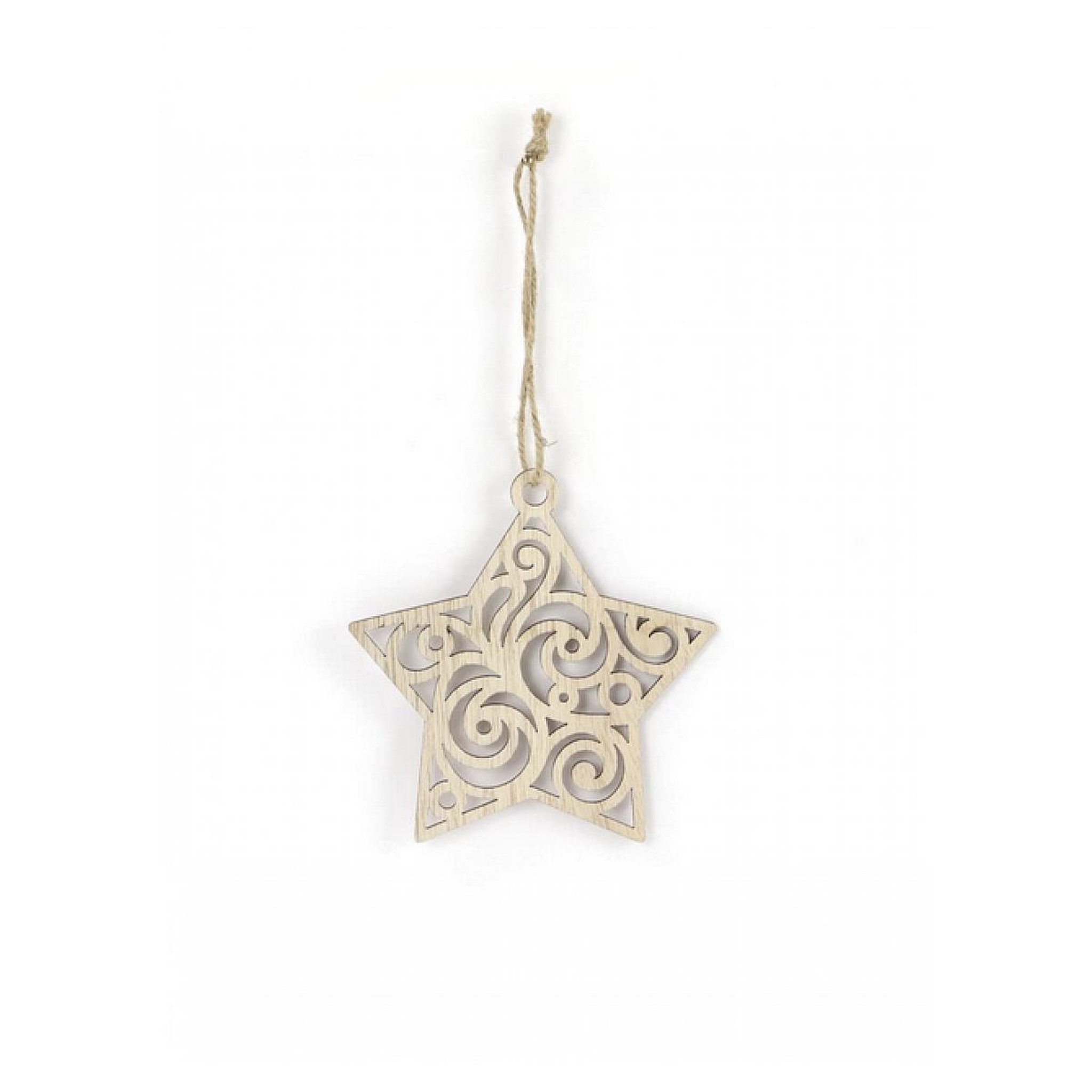 Graine créative Étoile de Noël en Bois à Suspendre de 11 cm - Décoration Festive Artisanale