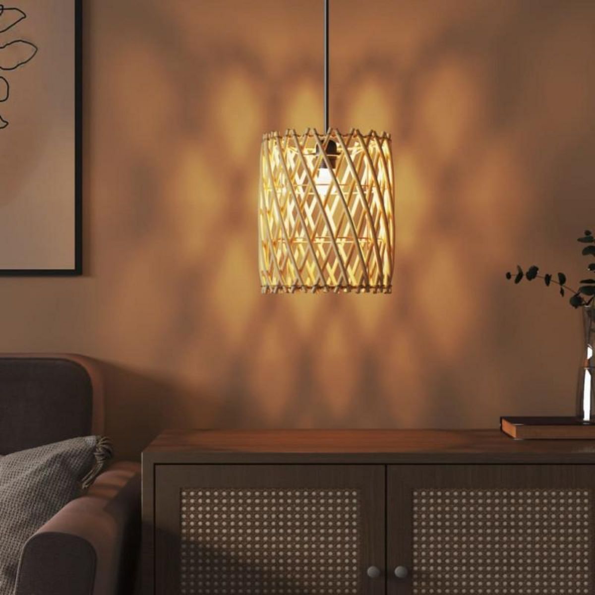 VIDAXL Abat jour Ø23x28 cm osier