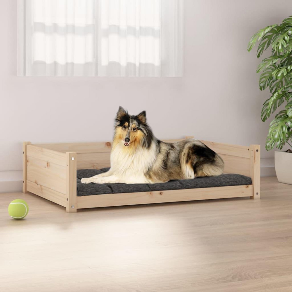 VIDAXL Lit pour chien 95,5x65,5x28 cm Bois de pin solide