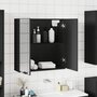 Voir la diapositive 4 : VIDAXL Armoire à miroir de salle de bain noir bois d'ingénierie