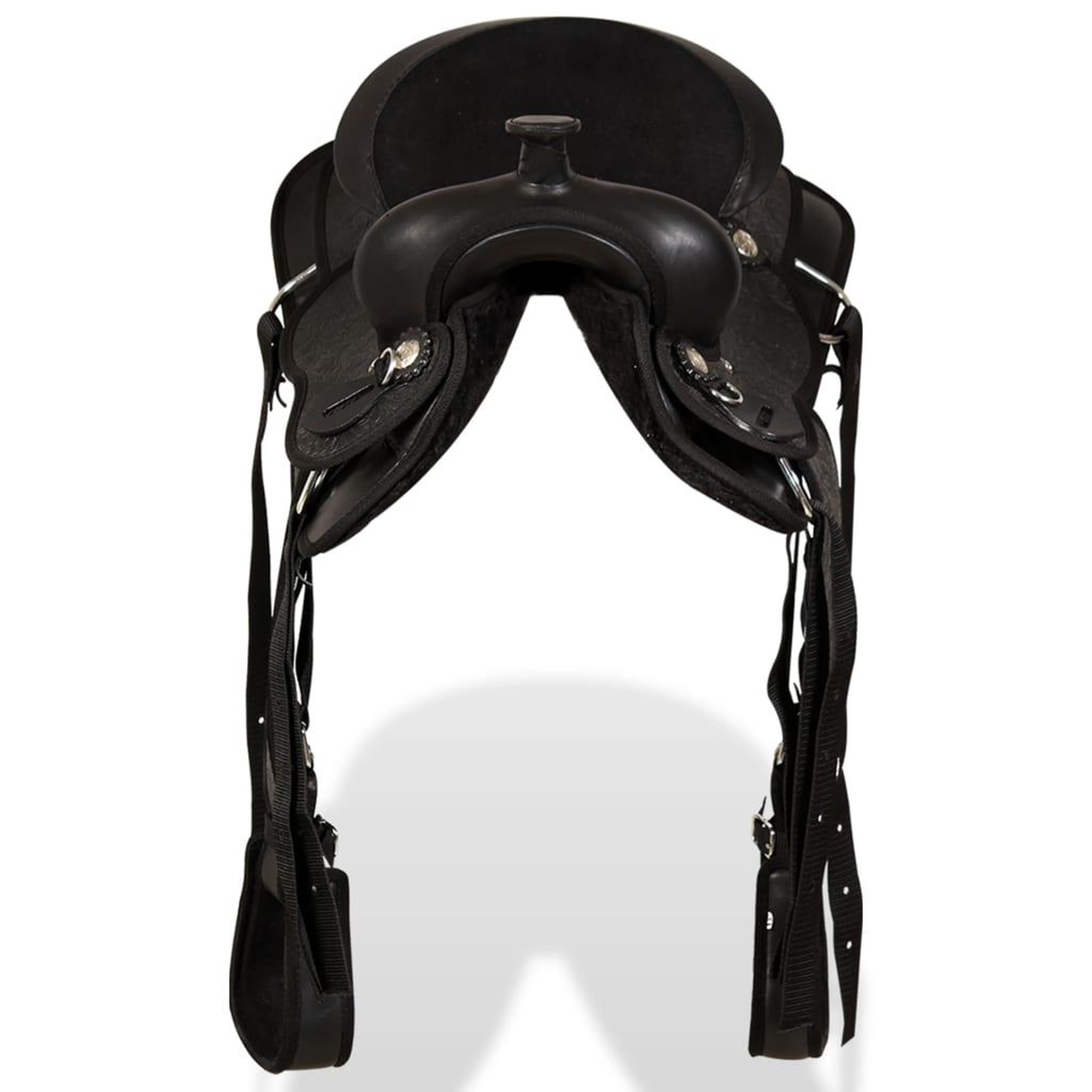 Voir la diapositive 5 : VIDAXL Selle, bridon et col de poitrine Cuir veritable 13 po Noir