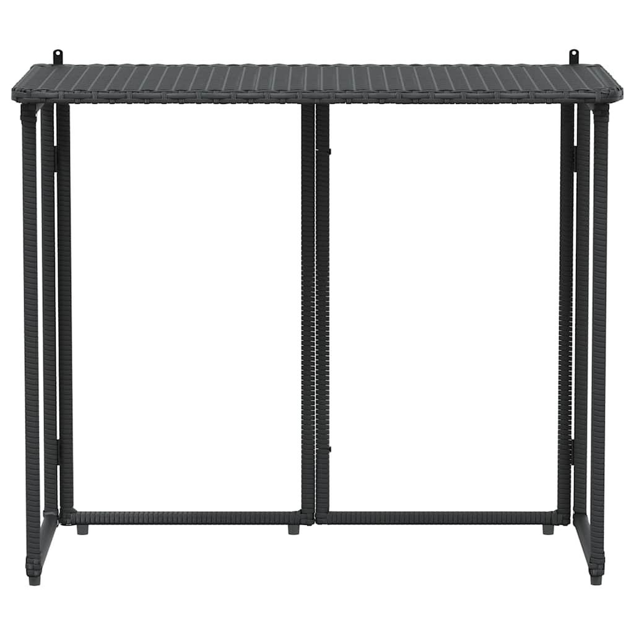 Voir la diapositive 4 : VIDAXL Table de jardin pliante noir 90 x 51 x 75 cm polyrotin