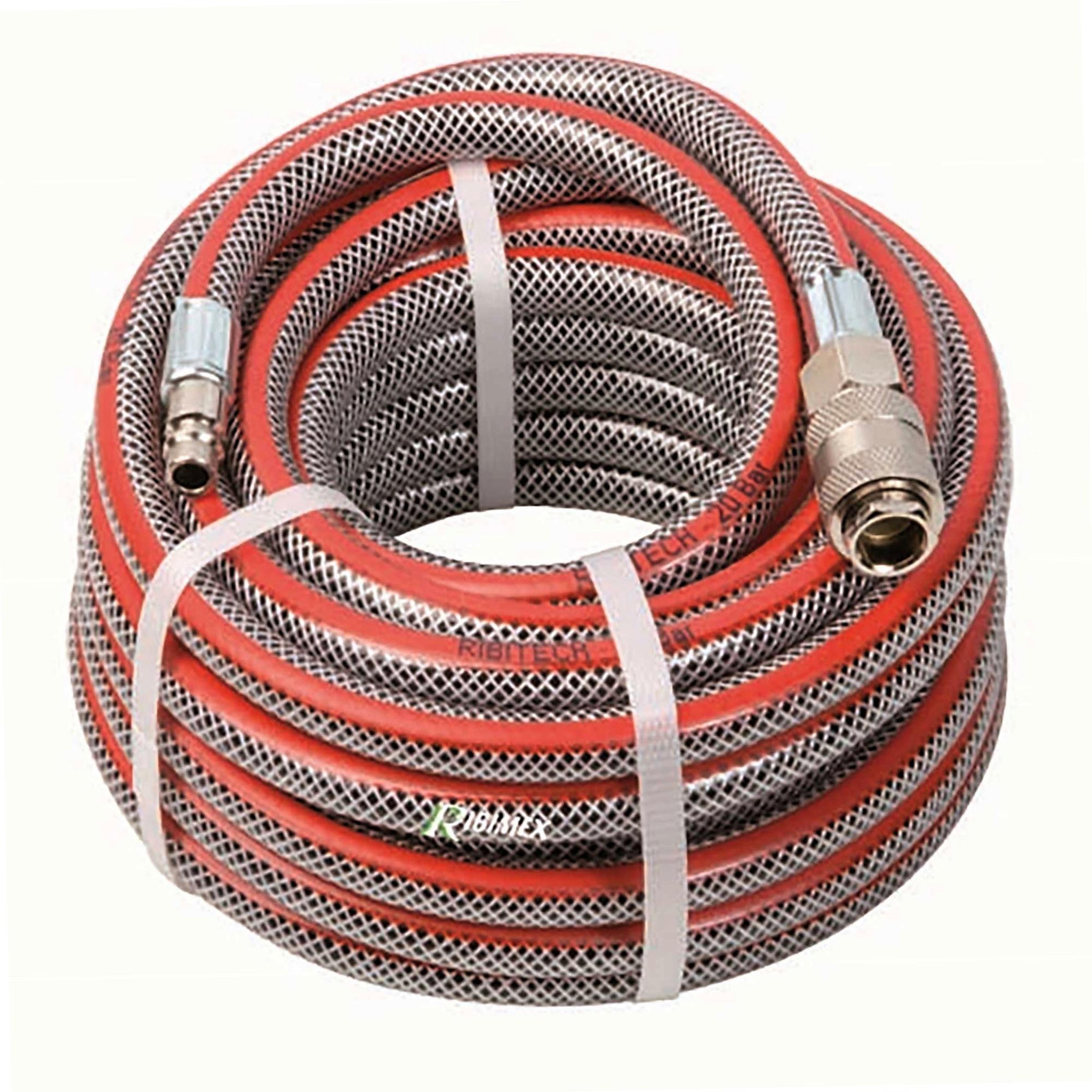 Ribitech Tuyau air comprimé gris avec raccords automatiques ribitech  10m