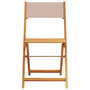 Voir la diapositive 5 : VIDAXL Chaises de bistrot lot de 2 taupe bois d'acacia massif et tissu