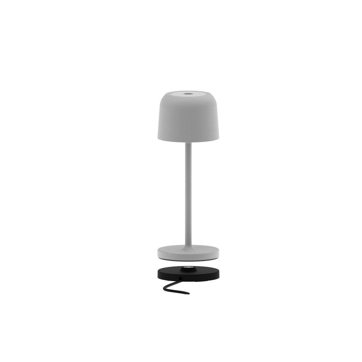 Lumisky Lampe de table sans fil SOPHIA Gris Aluminium H20CM