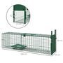 Voir la diapositive 3 : OUTSUNNY Piège de capture pour petits animaux type lapin rat - entrée, poignée - dim. 100L x 25l x 28H cm - acier vert