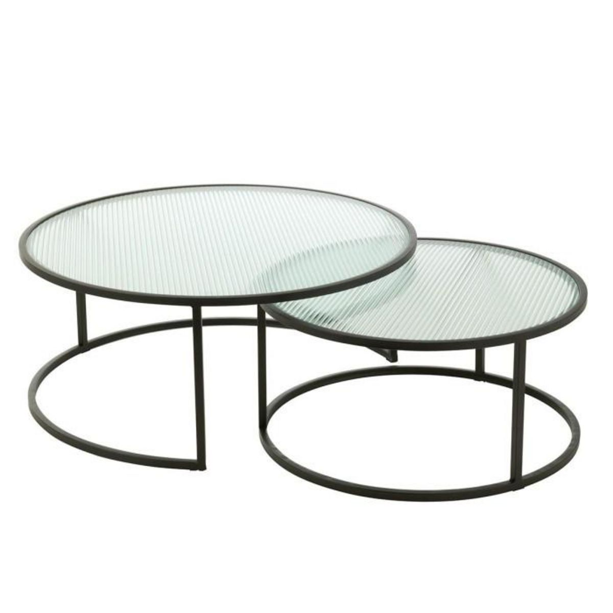 Paris Prix Lot de 2 Tables Basses Design  Alony  89cm Noir