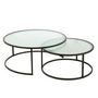 Voir la diapositive 1 : Paris Prix Lot de 2 Tables Basses Design  Alony  89cm Noir