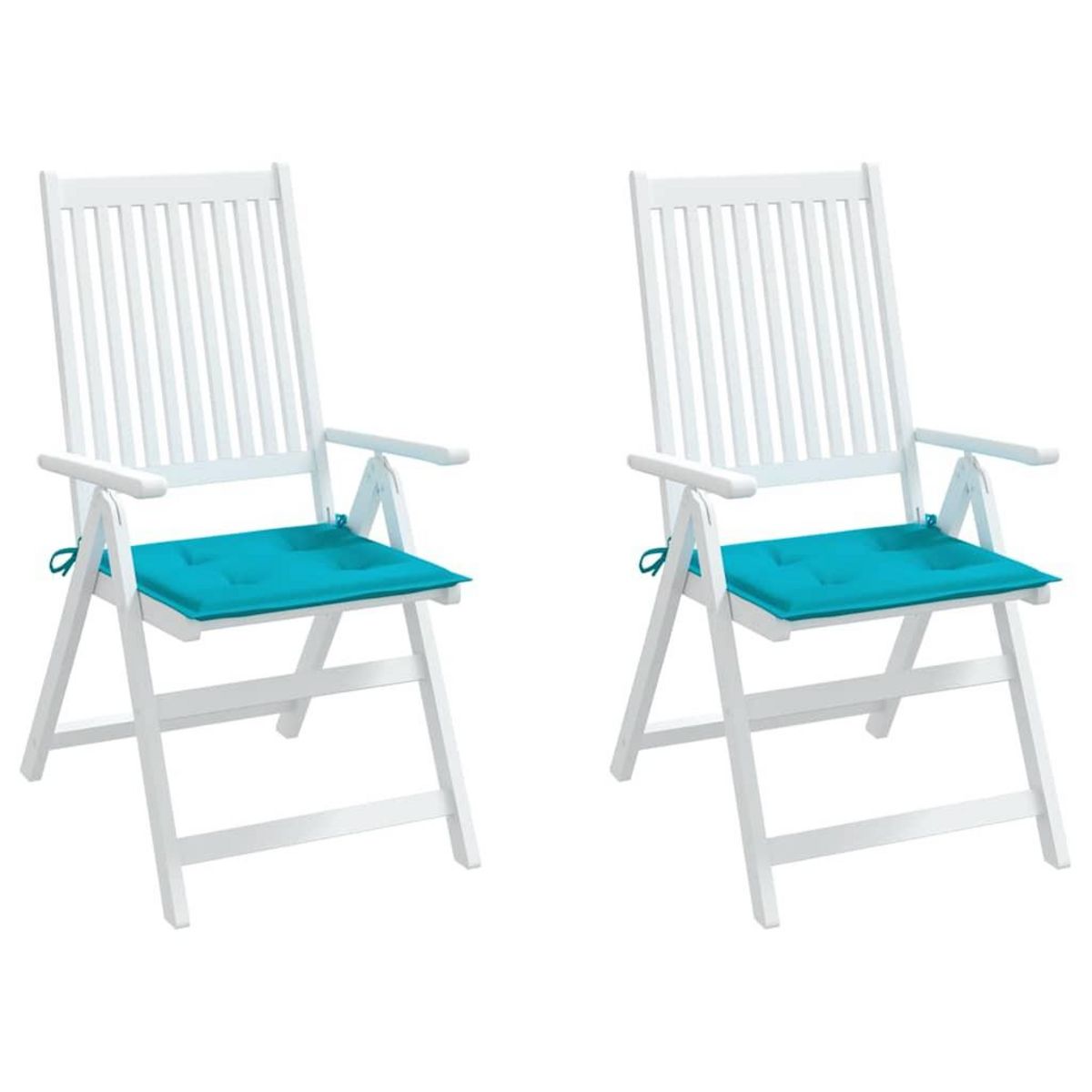VIDAXL Coussins de chaise de jardin lot de 2 turquoise 50x50x3cm tissu