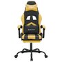 Voir la diapositive 3 : VIDAXL Chaise de jeu pivotante et repose-pied Noir et dore Similicuir