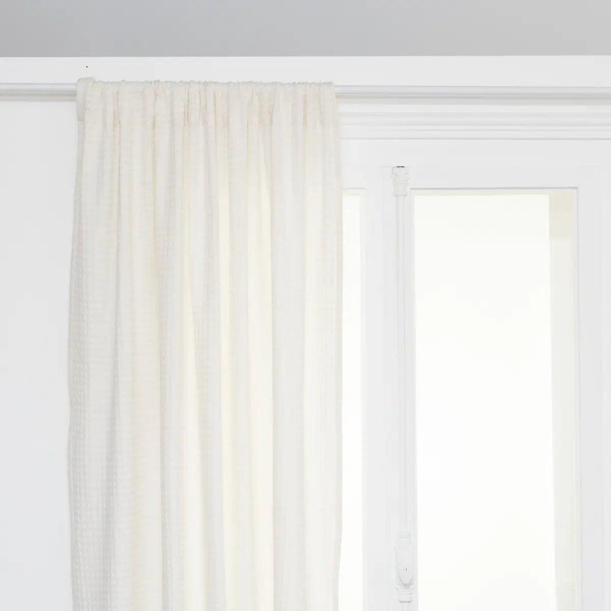 ATMOSPHERA Rideau nid d'abeille  widdy  130x260cm blanc
