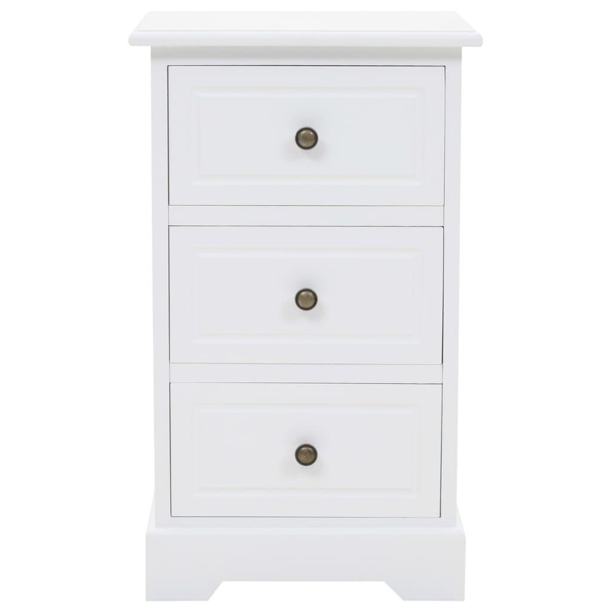 Voir la diapositive 2 : VIDAXL Table de chevet mdf et bois de pin 35x32x59 cm
