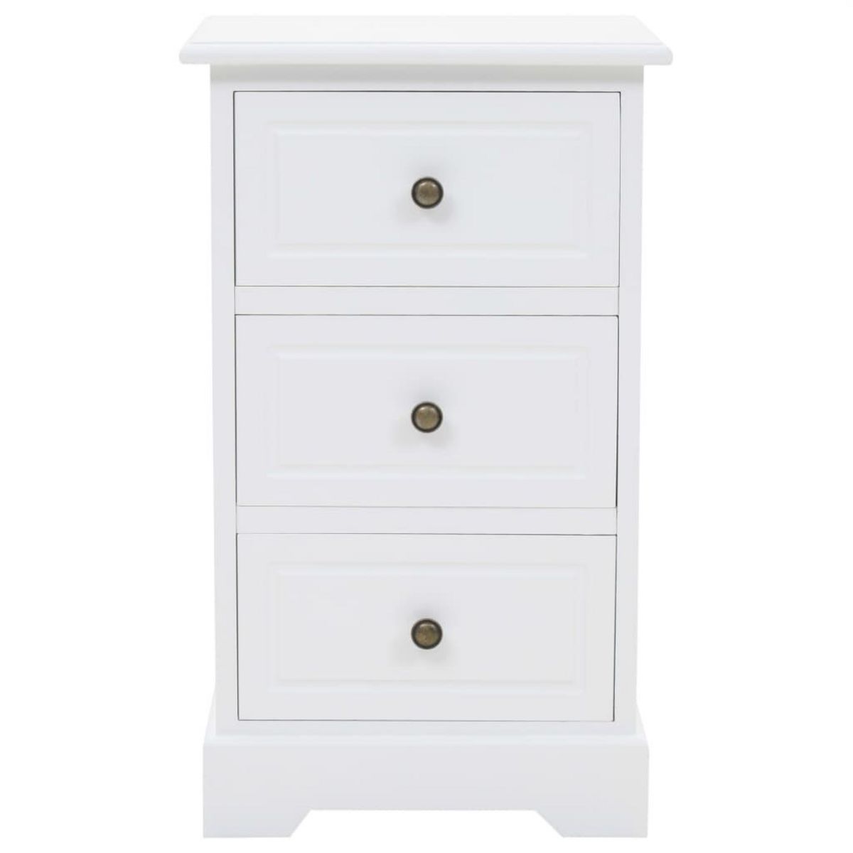 VIDAXL Table de chevet MDF et bois de pin 35x32x59 cm