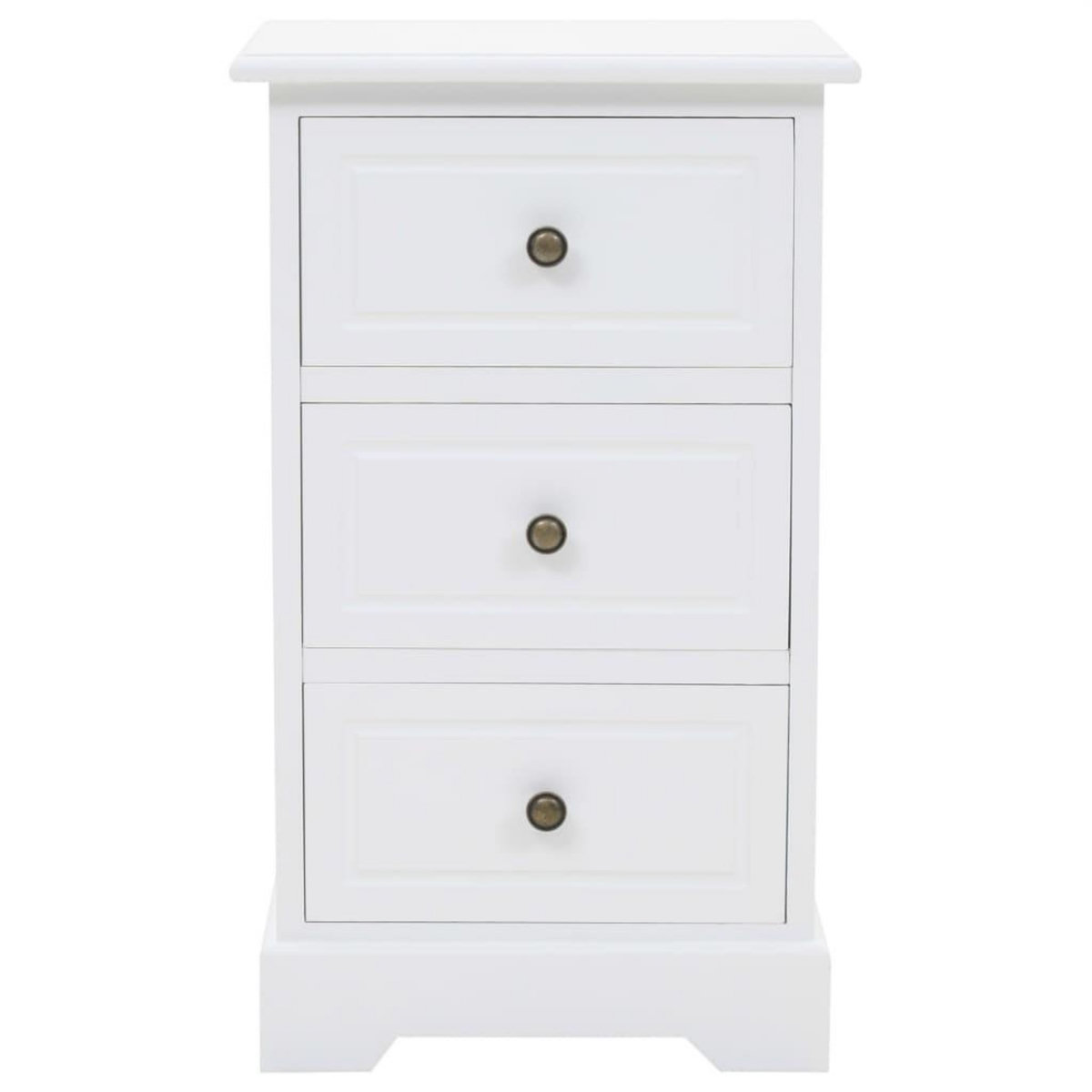 VIDAXL Table de chevet MDF et bois de pin 35x32x59 cm