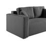 Voir la diapositive 6 : BEST MOBILIER Topaze - canapé droit 2 places - en tissu bouclette