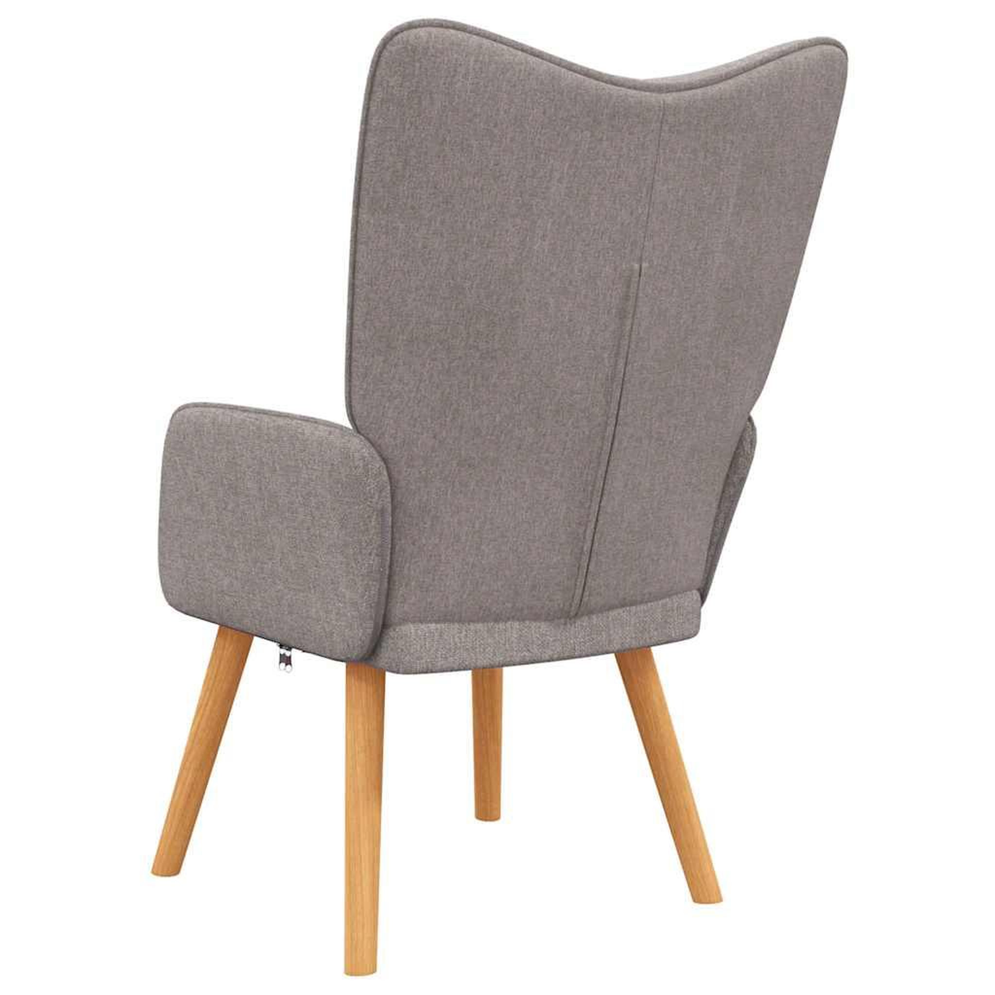 Voir la diapositive 5 : VIDAXL Chaise de relaxation Taupe Tissu