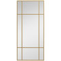 Voir la diapositive 1 : HOMCOM Miroir mural verrière rectangulaire - installation horizontal ou vertical - 4 crochets - dim. 110L x 50H cm - métal doré