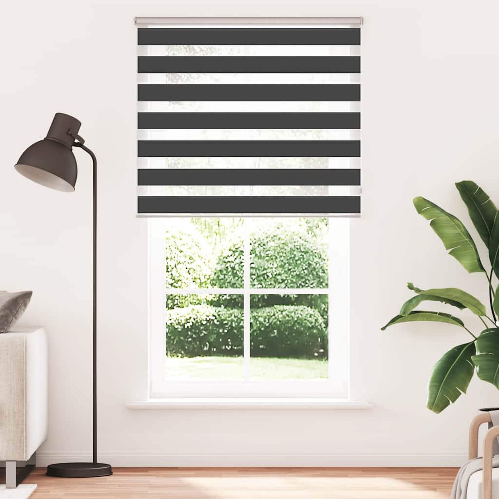 Voir la diapositive 2 : VIDAXL Store zebre noir 130x230 cm largeur du tissu 125,9 cm polyester