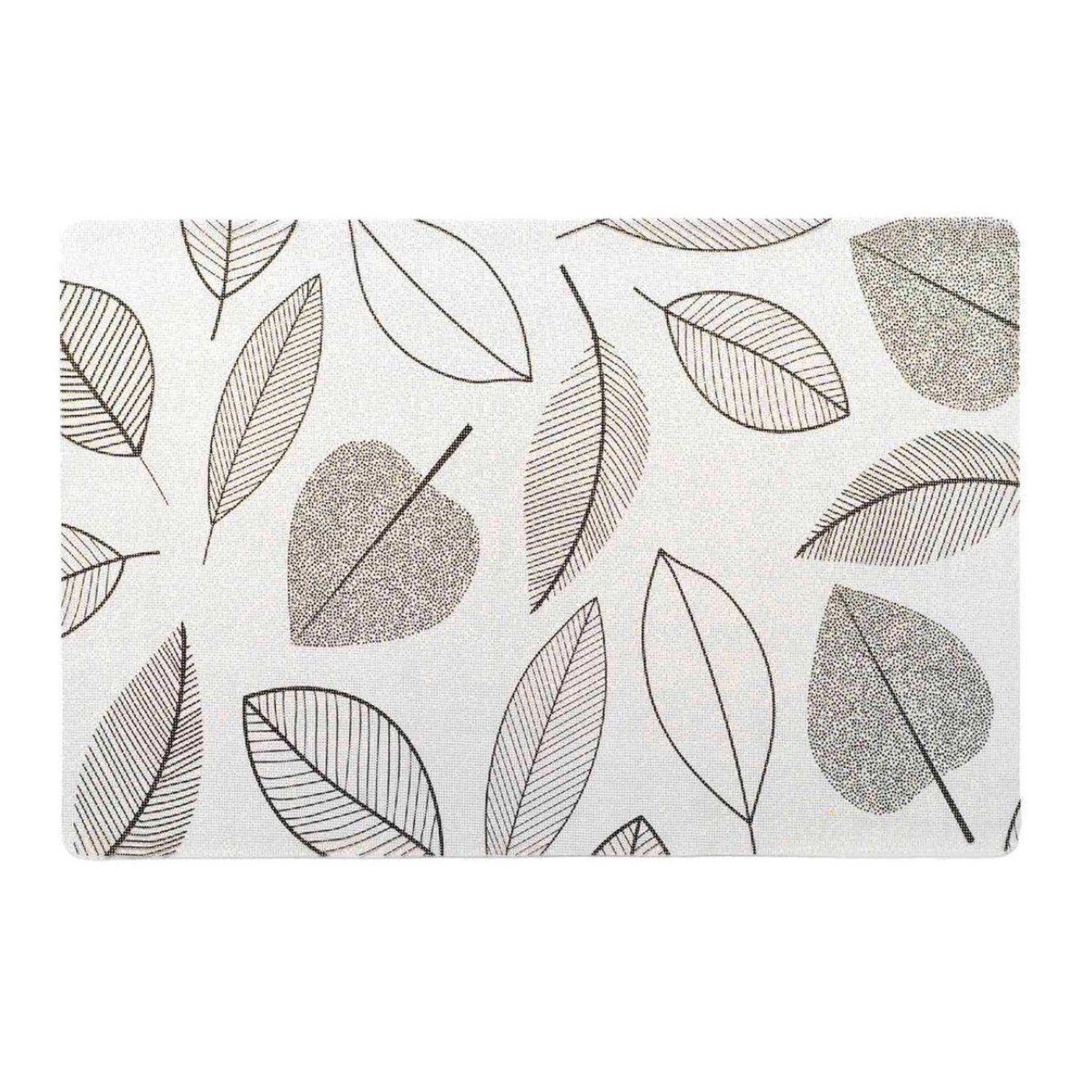Douceur d'Intérieur Set de table imprimé  feuillette  30x45cm noir