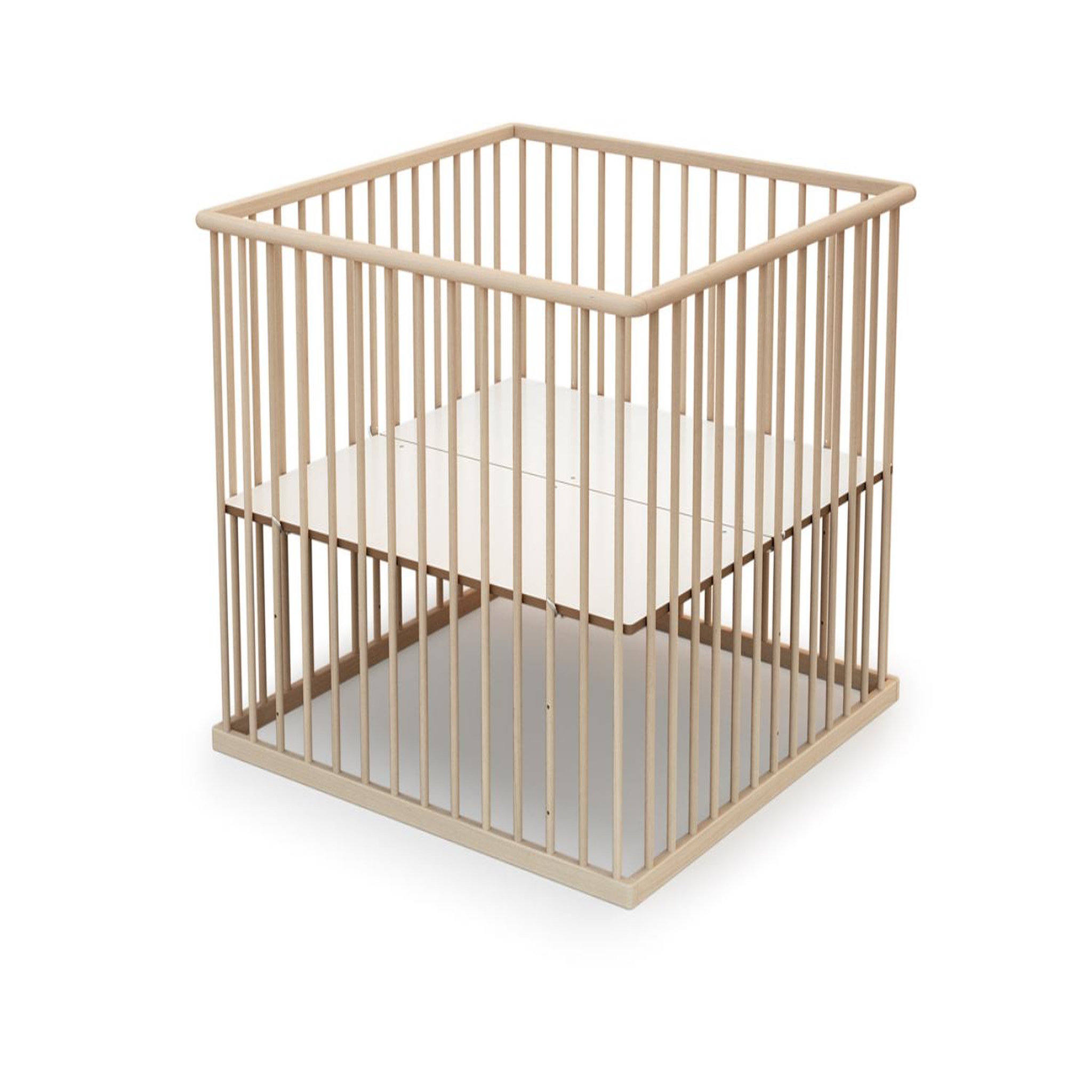 Voir la diapositive 3 : WEBABY Parc bébé en bois 100 x 100 cm