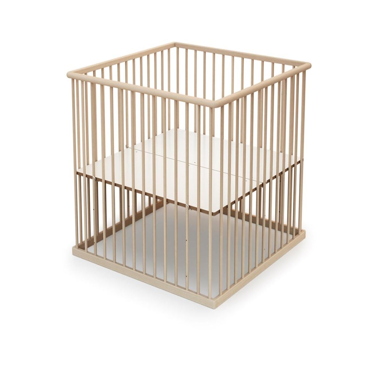 WEBABY Parc bébé en bois 100 x 100 cm