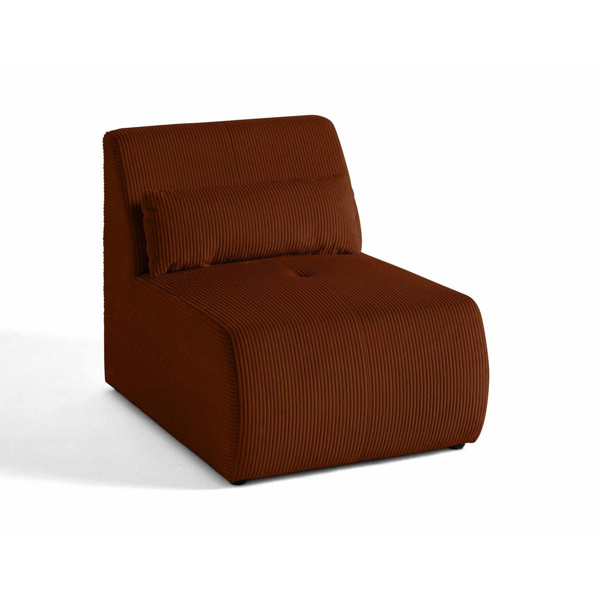LISA DESIGN Onyx - fauteuil sans accoudoirs - en velours côtelé