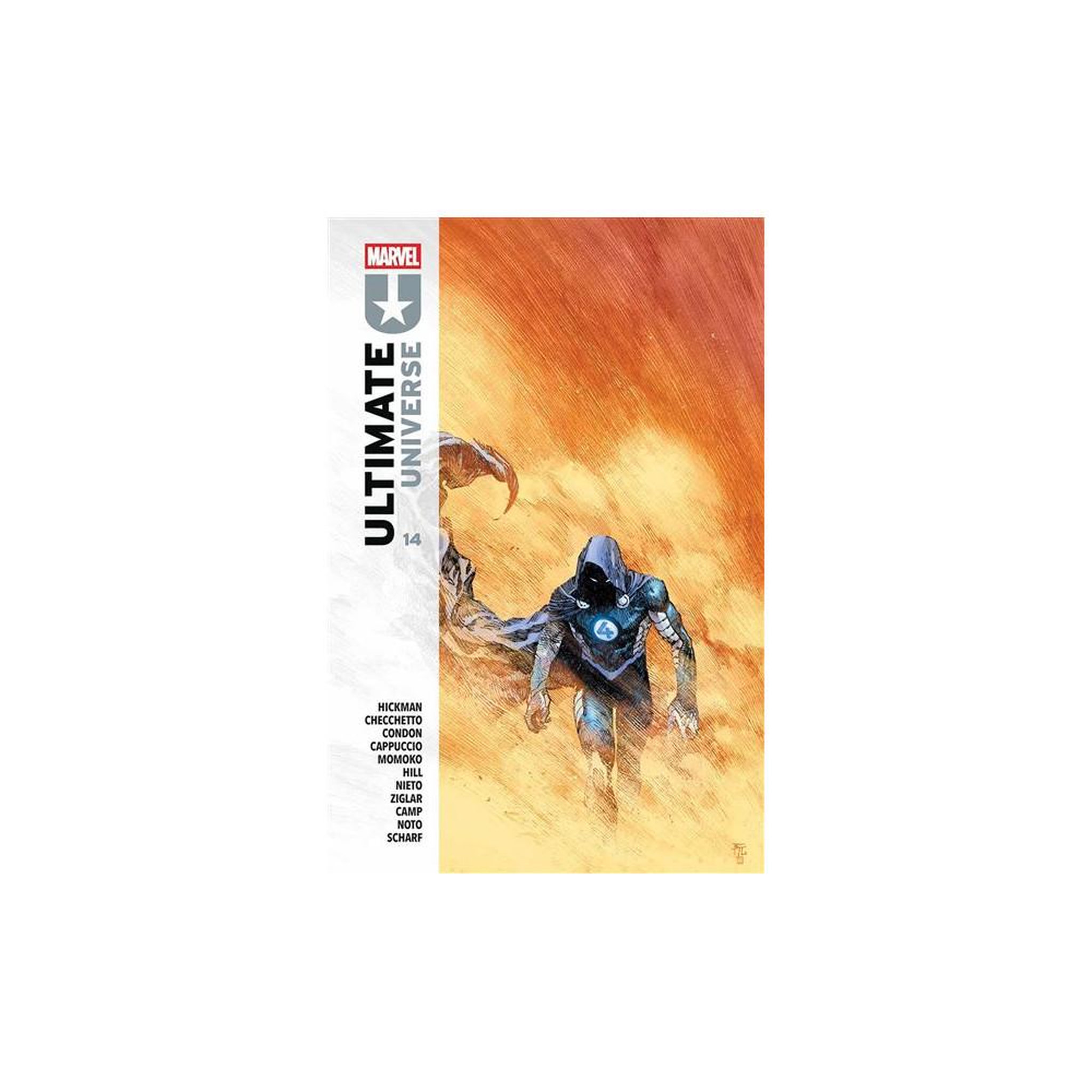 Panini Roman graphique ultimate universe n°14 tirage limité, version papier relié, 120 pages, scénario bryan hill et deniz camp, dessins marco checchetto, création jonathan hickman