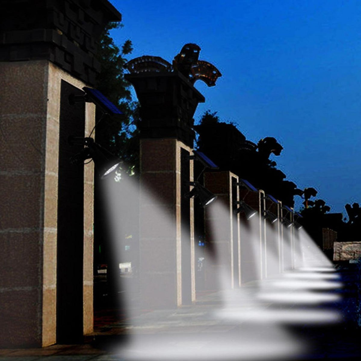 Lumisky Spot solaire SPIKY Noir Plastique H42cm