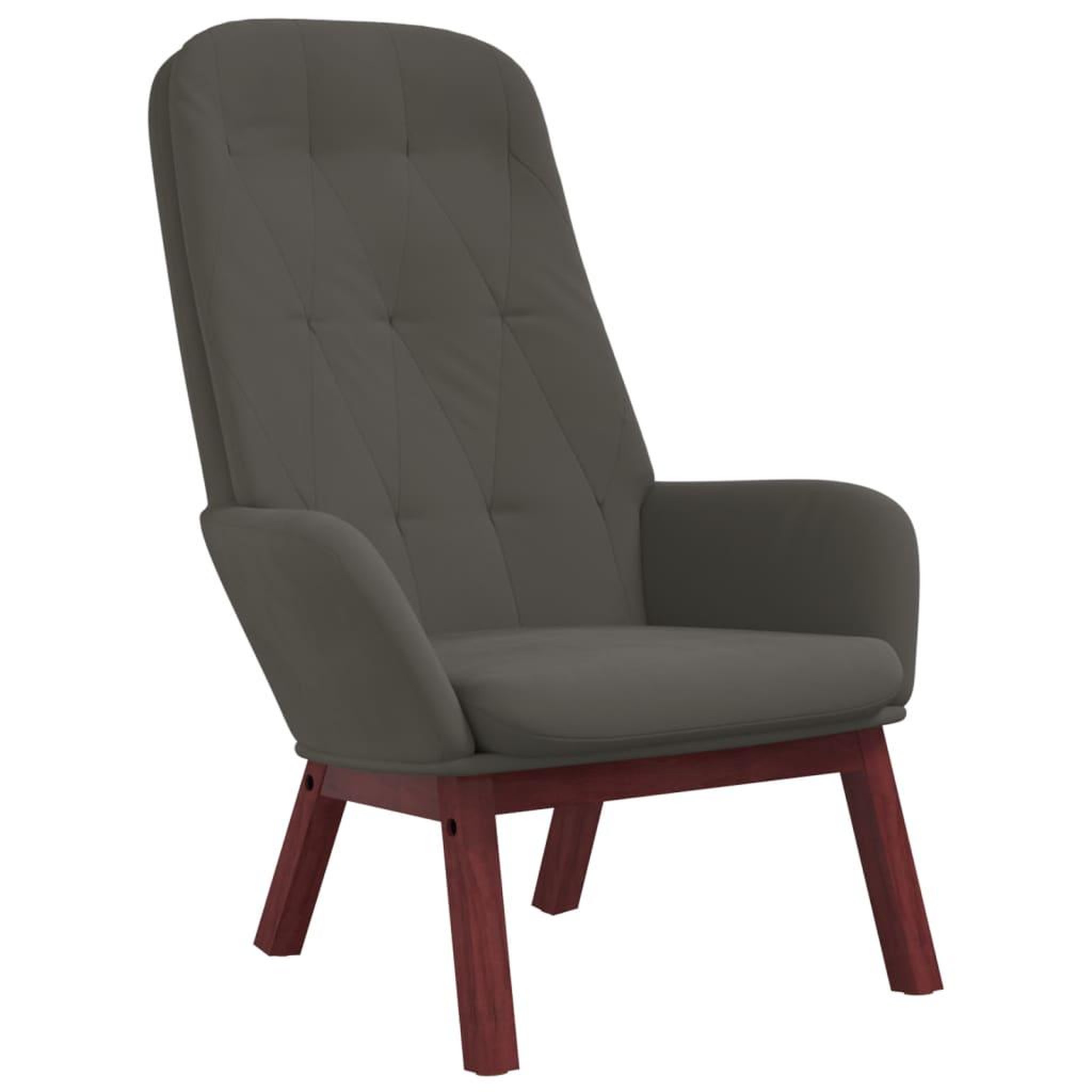 Voir la diapositive 2 : VIDAXL Chaise de relaxation Gris fonce Velours