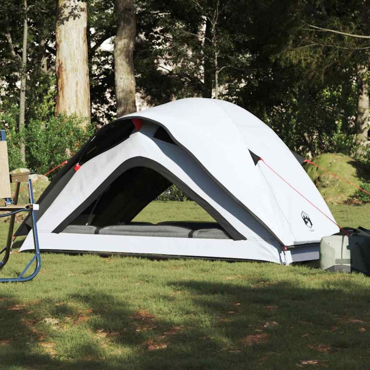 VIDAXL Tente de camping 1 personnes blanc tissu occultant impermeable